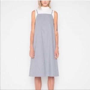Oak+Fort Striped A-line Midi Dress